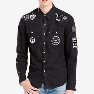 Levi's Limited Men's Patched Barstow Black Western